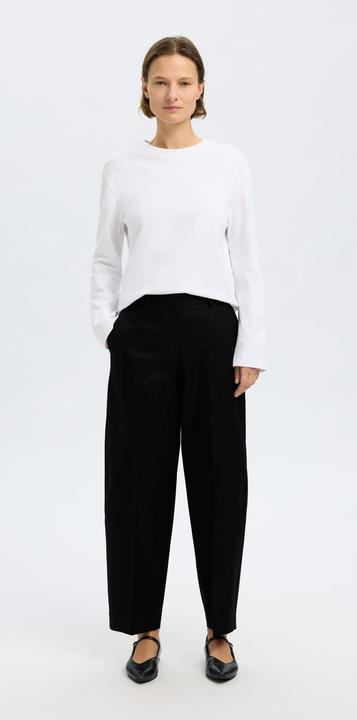 Image du produit Selected Femme Mid Waist Barrel Fit Hosen (Bande de fréquences 38 (2600 MHz))