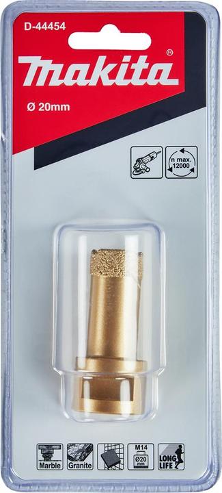 Image du produit Makita Couronne de forage creuse diamantée 20mm M14 (jusqu'à 20 millimètres)