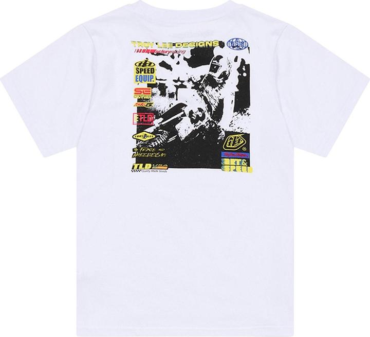 Troy Lee Designs T-Shirt, Overload, white, youth S (S)