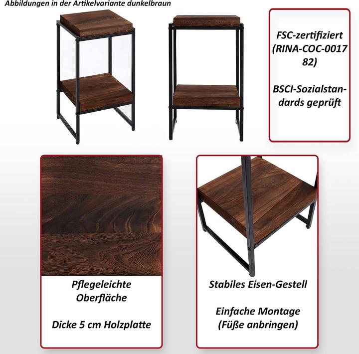 Produktbild Mendler Blumentisch (32 x 30 x 61 cm)