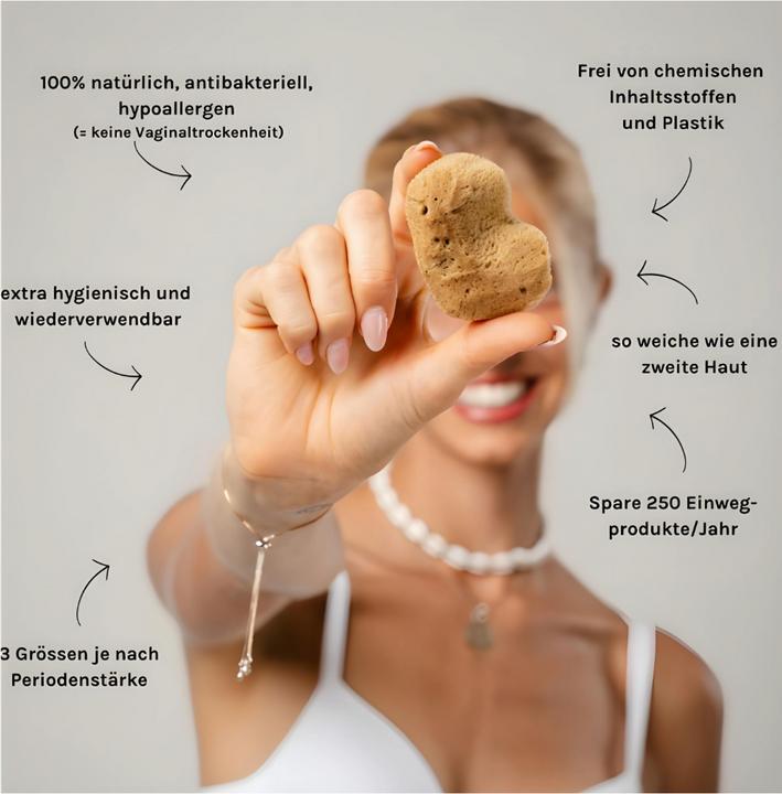 Actual product image Hera Organics Menstruationsschwämme (3 x, Large)