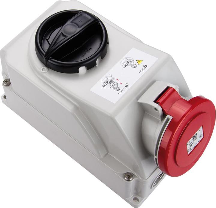 Produktbild PCE 7514-7 Abschaltbare Wanddose 16A 4p 7h IP44