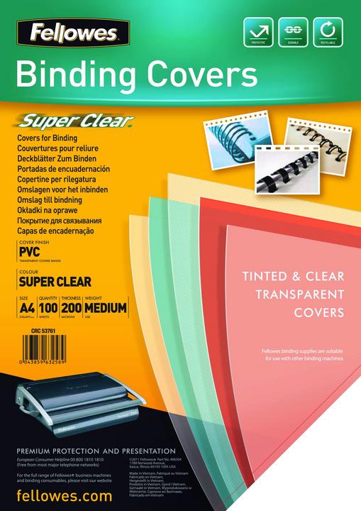 Fellowes PVC Deckblätter (A4, 200 Mikron)