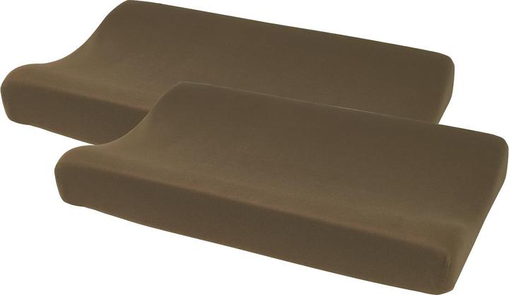 Meyco Changing mat cover 2-pack Basic jersey chocolate (50 x 70 cm)