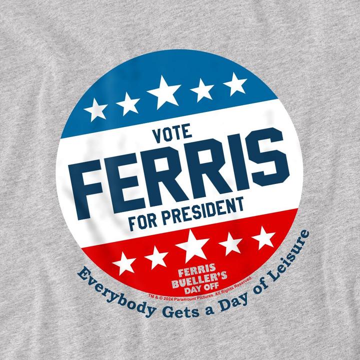 Produktbild Ferris Bueller´s Day Off Ferris Bueller's Day Off Vote Ferris For President TShirt (4XL)