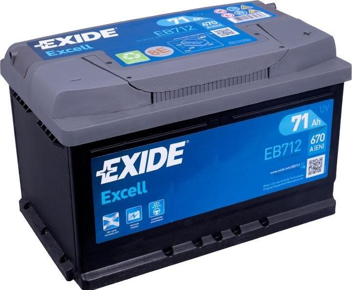 Actual product image Exide Excell (12 V, 71 Ah, 670 A)