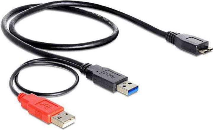 Immagine prodotto Delock Cavo USB 3.0 Y 1x USB 3.0 micro-B St+ USB 2.0-A St 20cm (0.60 m, USB 3.0, 4.50 W)