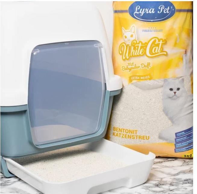 Produktbild Lyra Pet White Cat Katzenstreu mit Babypuderduft (Klumpend, Parfümiert, 27 kg)