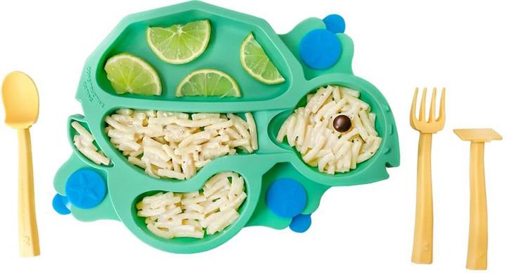 Constructive Eating Turtle plate, green