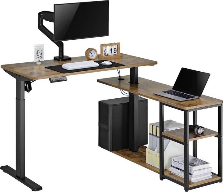 Produktbild SpeaKa Professional Schreibtisch höhenverstellbar, elektrisch, 120 x 60 cm, Stehpult