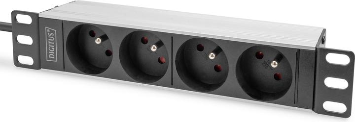 Image du produit Digitus Multiprise 10" avec profilé aluminium, 4 prises CEE 7/5 (4 x, PECO 7/5, 2 m)