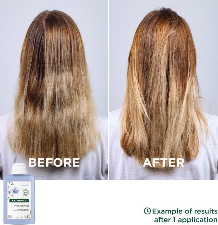 Produktbild Klorane Volumen-Shampoo mit BIO-Lein (200 ml, Flüssiges Shampoo)