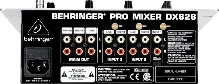 Produktbild Behringer DX626 PRO Mixer, 3-Kanal DJ Mixer