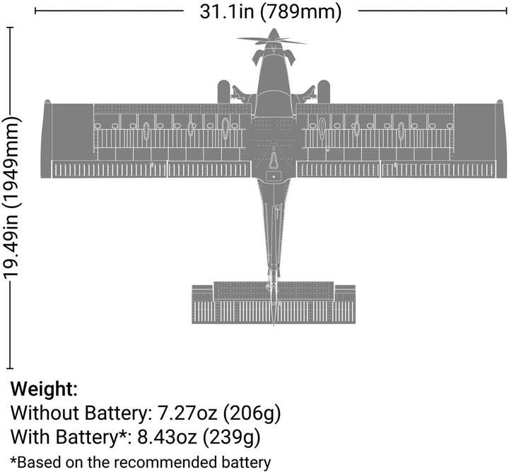 Productafbeelding E-Flite Micro DRACO 800mm BNF Basic mit AS3X und SAFE Select (Gemotoriseerde vliegtuigen)