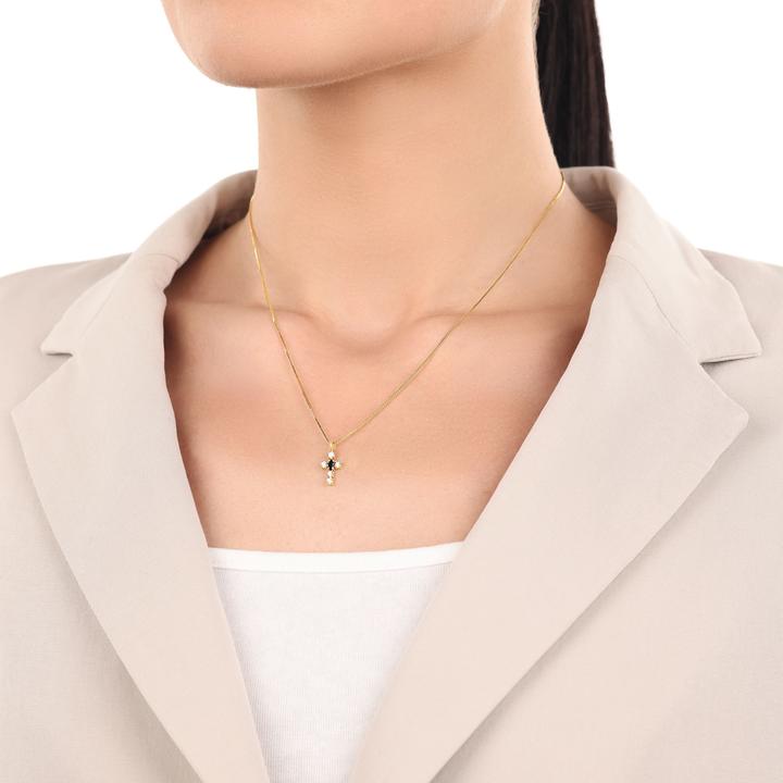 Image du produit Amor Pendentif pour femme, or 375, zirconium synth. | croix (Or 375, 9 ct)