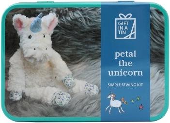 Actual product image Apples to Pears Gift in a Tin - Petal the Unicorn - Simple Sewing Kit - Gift Box