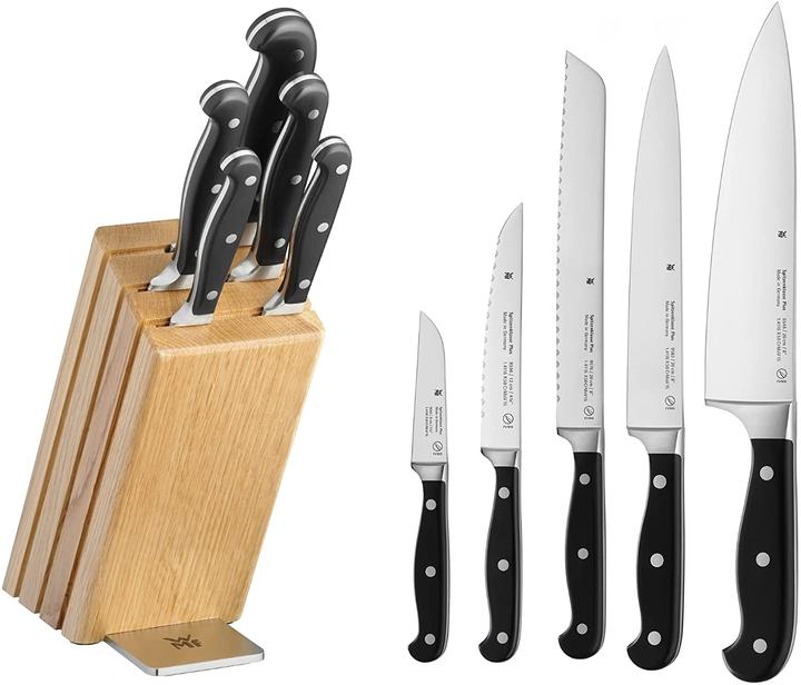 Actual product image WMF Knife block set 6 pcs. equipped SPITZENKLASSE PLUS beech