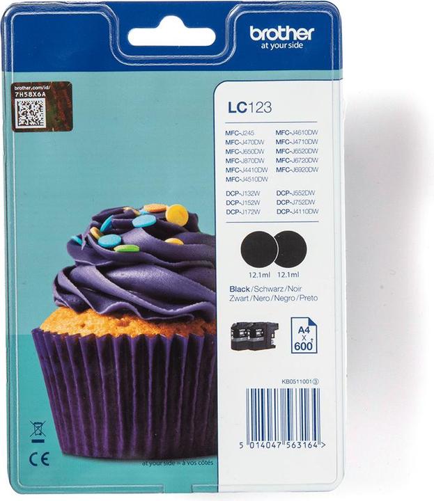 Produktbild Brother LC-123 BK Doppelpack (BK)