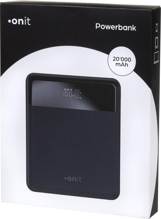 Actual product image Onit Powerbank Pro Slim 20000 mAh PD (20000 mAh, 100 W, 74 Wh)