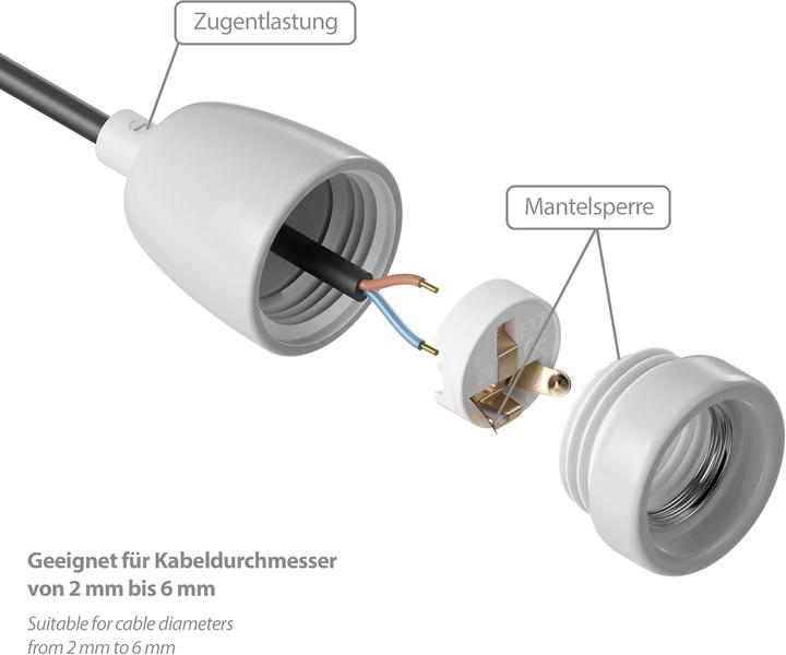Produktbild Ledscom.de 8-teiliges E27 Porzellan-Fassung-Set
