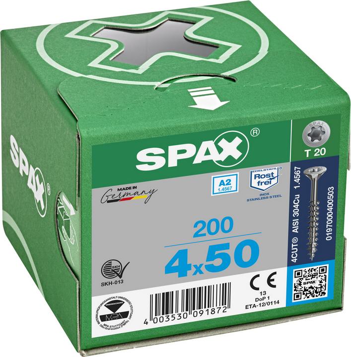 Actual product image Spax Chipboard screws A2 (200 Screws per piece)