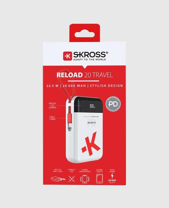 Actual product image Skross Reload 20 Travel (20000 mAh, 22 W, 74 Wh)