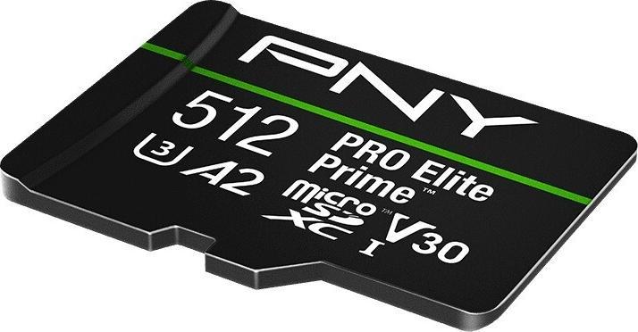 Productafbeelding PNY microSD Pro Elite Prime 512 GB (512 GB, microSDXC, U3, UHS-I)