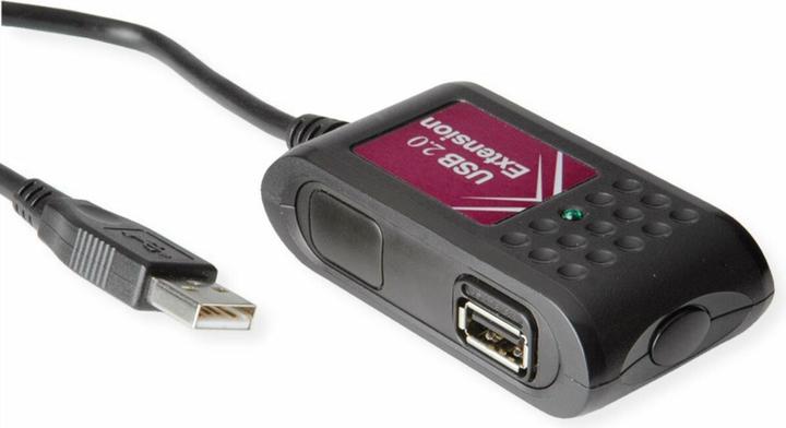 Produktbild Value USB 2.0 Verlängerung schwarz, 2fach 5m (5 m, USB 2.0)