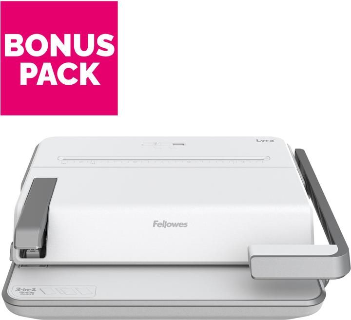 Immagine prodotto Fellowes Dispositivo di rilegatura Lyra 5603102 3-in-1 Starter KIT (Rilegatura in plastica)