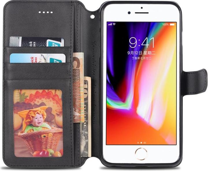 Produktbild Ueli Express iPhone 6s / 6 Buch Etui Tasche Kunstleder mit Kartenfach Schwarz (Apple iPhone 6s, Apple iPhone 6)