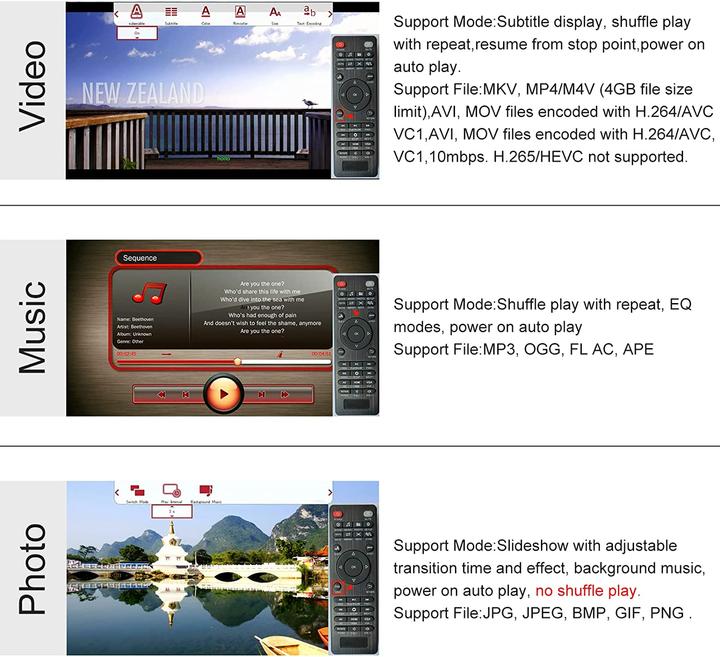 Actual product image Agptek HA0053B Media player