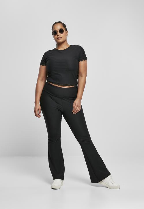 Immagine prodotto Urban Classics Tee con orlo in pizzo da donna (4XL)