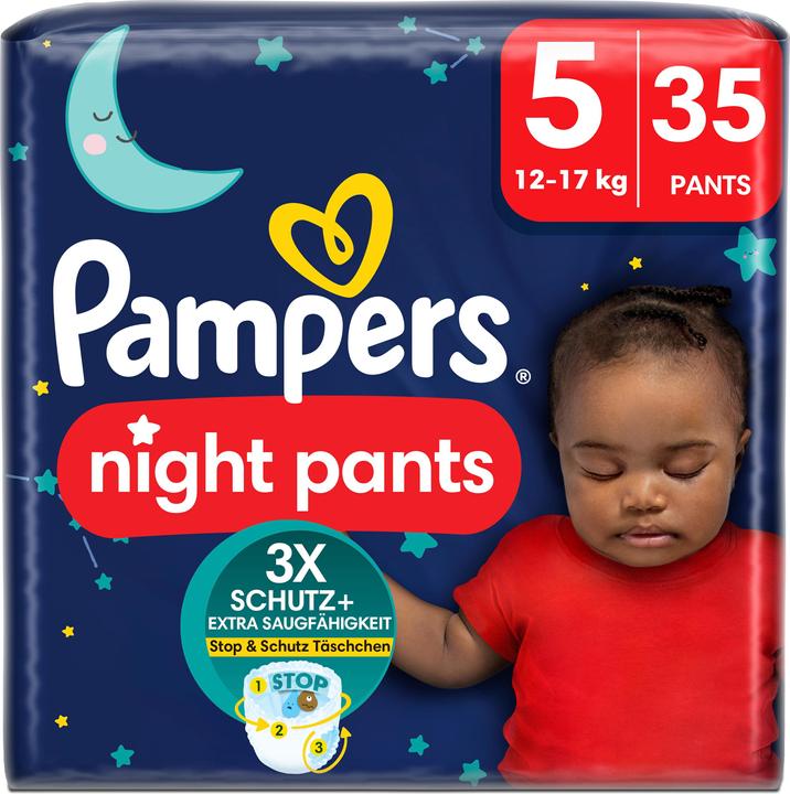 Pampers Baby-Dry Night Pants (Gr. 5, Tragepack, 35 Stück)