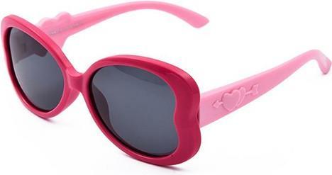 Bekos Kinder Sonnenbrille Herz Pink / Rosa Polarisiert