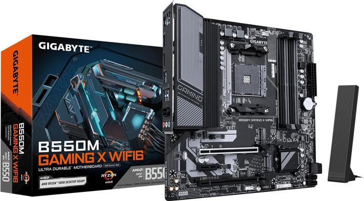 Image du produit Gigabyte B550M GAMING X WIFI6 (AM4, AMD B550, mATX)