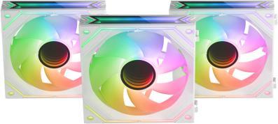 Produktbild Mars Gaming Lot De 3 Ventilateurs Boitier Linkfinity RGB - 12cm (Blanc) (120 mm, 3 x)
