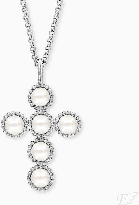 Immagine prodotto Engelsrufer Collana con croce di gloria (Perle, Argento 925, 42 - 50 cm)