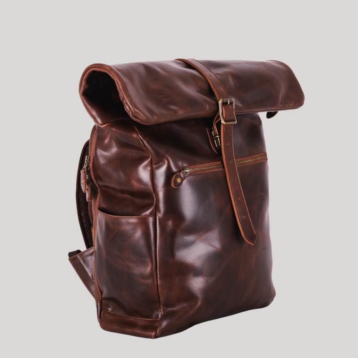 Actual product image Buckle & Seam Rolltop backpack Nomad Brown/Dots (30 l)