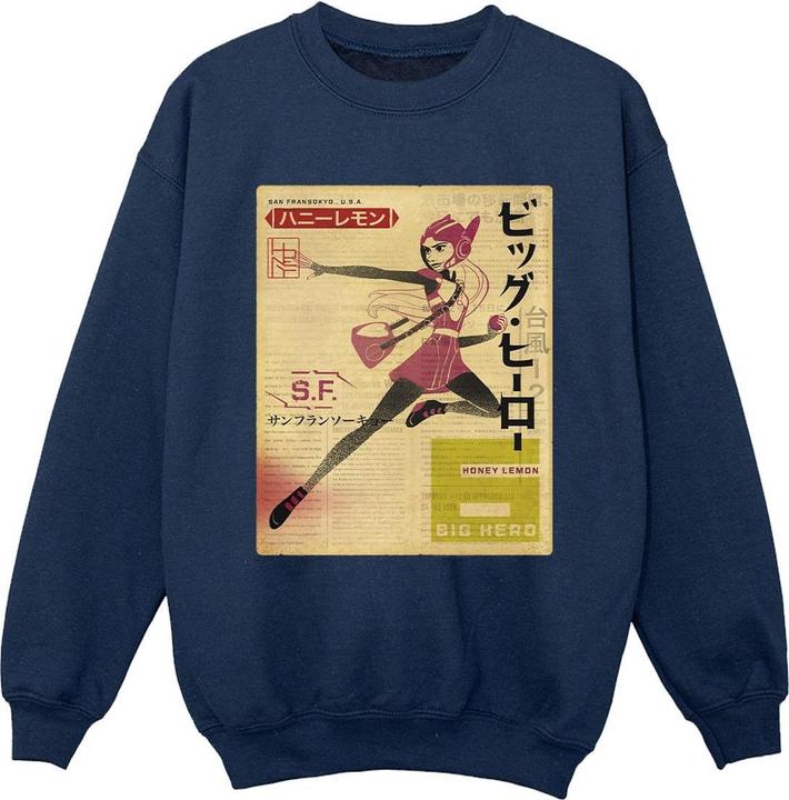 Disney Big Hero 6 Baymax Honey Lemon Newspaper Sweatshirt Jungen