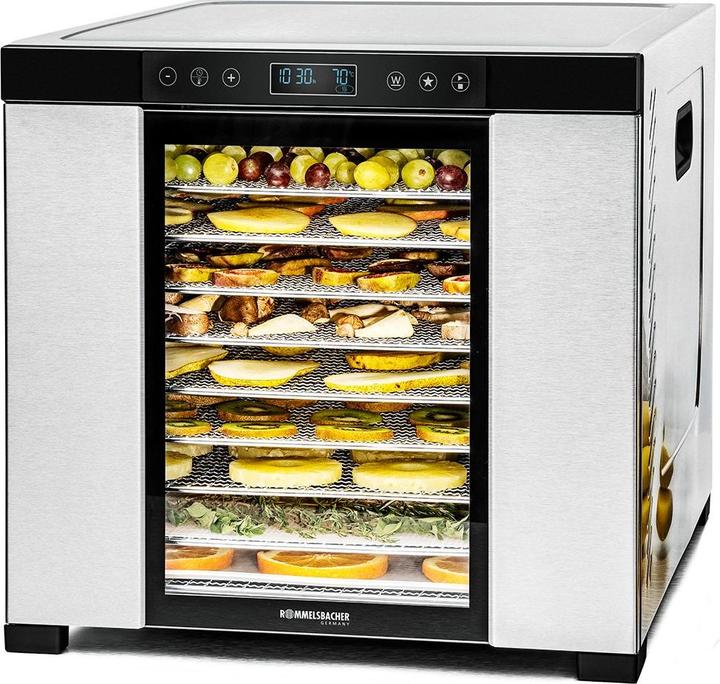 Produktbild Rommelsbacher D?rrautomat DA 1050 (edelstahl/schwarz, 1.100 Watt, D?rrfl?che 39,4cm x 38cm pro Ebene)