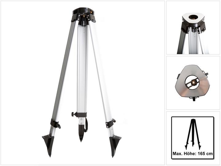 Productafbeelding Makita Bouwstatief Aluminium statief 1,65m met apparatuurhouder 5/8" schroefdraad ( P-81088 )