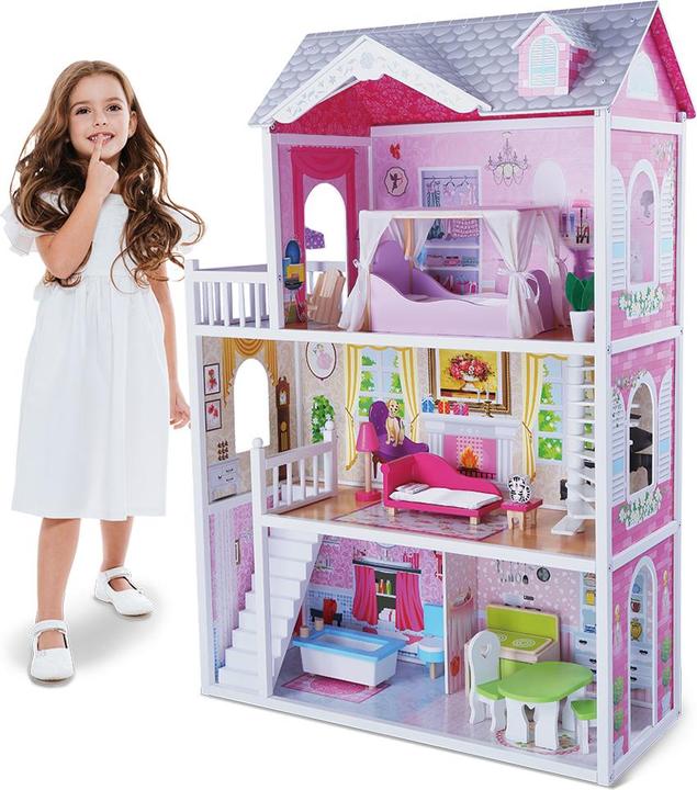 Actual product image Moni Wooden doll's house 4107 Aria 14 pieces