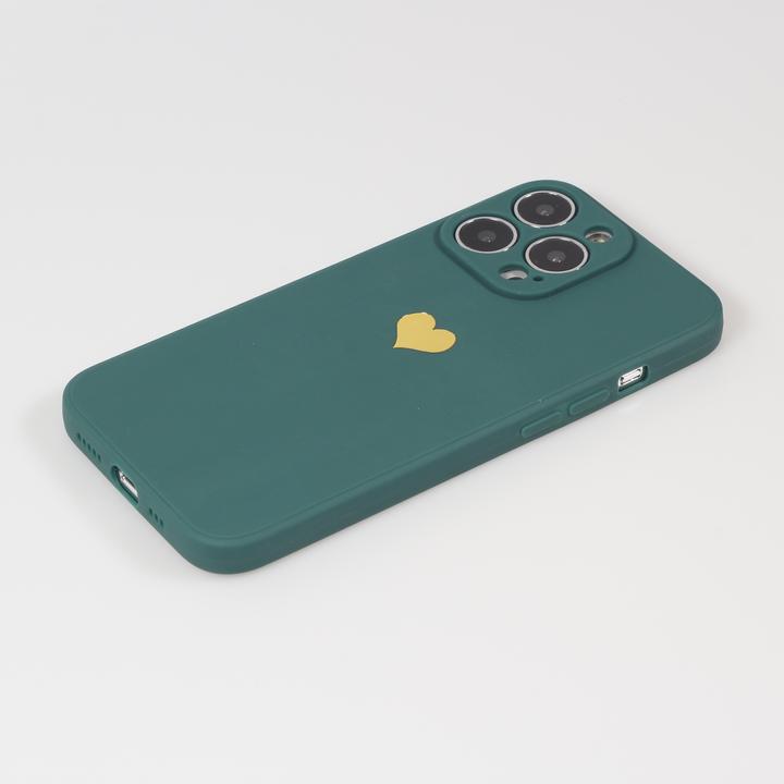 Image du produit PhoneLook Coque Silicone Mat Coeur doré (Apple iPhone 16 Pro Max)