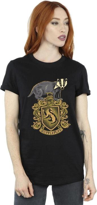 Immagine prodotto Hufflepuff Sketch Crest Maglietta Ampia Donna (L)