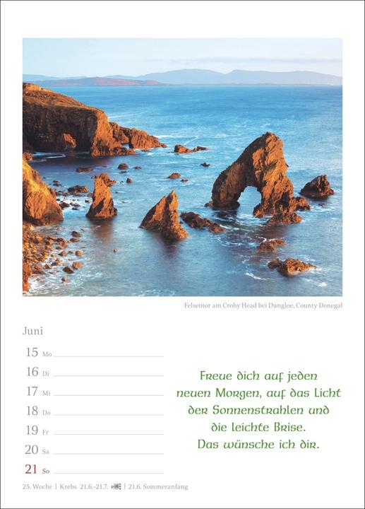 Image du produit Harenberg Irische Segenswünsche Wochenkalender 2026 - mit Zitaten (Couverture rigide, Allemand)