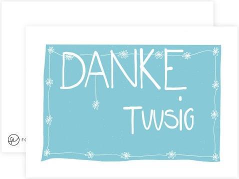 Produktbild Fotoeigenart Postkarte Danke tuusig