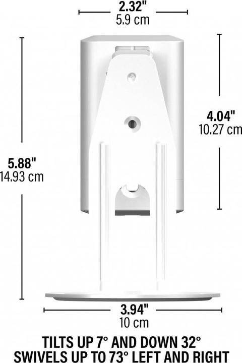 Image du produit Sanus WSWME11-W2 (1 pièce, Installation murale, Rotatif, Inclinable)