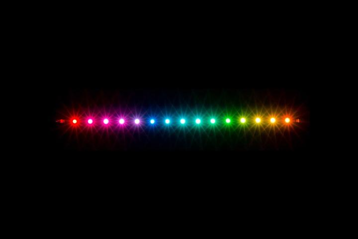 Produktbild Aqua Computer RGBpx LED-Strip 27,3cm, Breite 5mm, 15 adressierbare LEDs