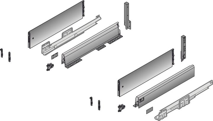 Produktbild Hettich Frontschubkasten Komplett-Set ArciTech 94/218, mit TopSide, 70