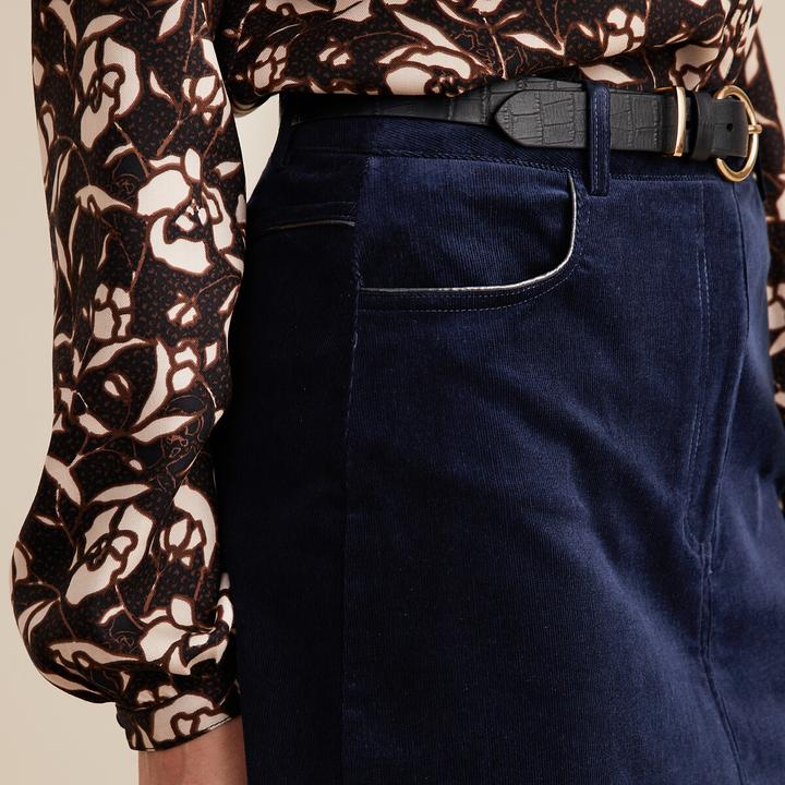 Actual product image Anne Weyburn Velvet flared skirt (44)